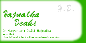 hajnalka deaki business card